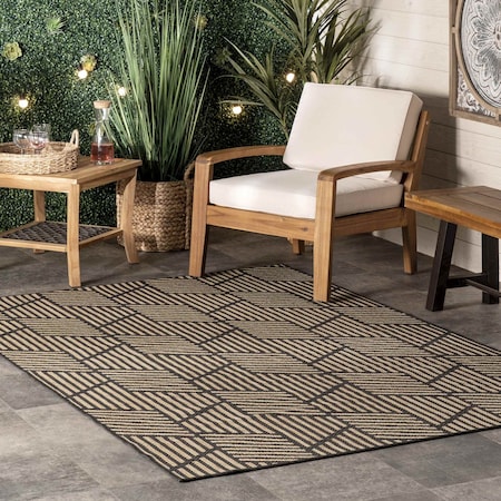 Nuloom Leona Modern Geometric Indoor/Outdoor Area Rug 8ft x 10ft GBCB14A-8010